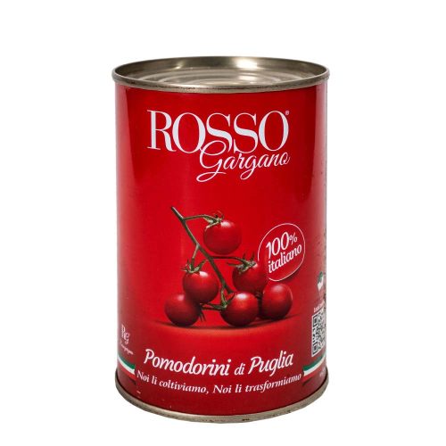 Pomodorini di Puglia - egész, héjas, olasz koktélparadicsom konzerv 400g