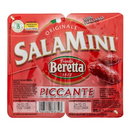 Salamini Piccante - csípős olasz snack szalámi 85 gr